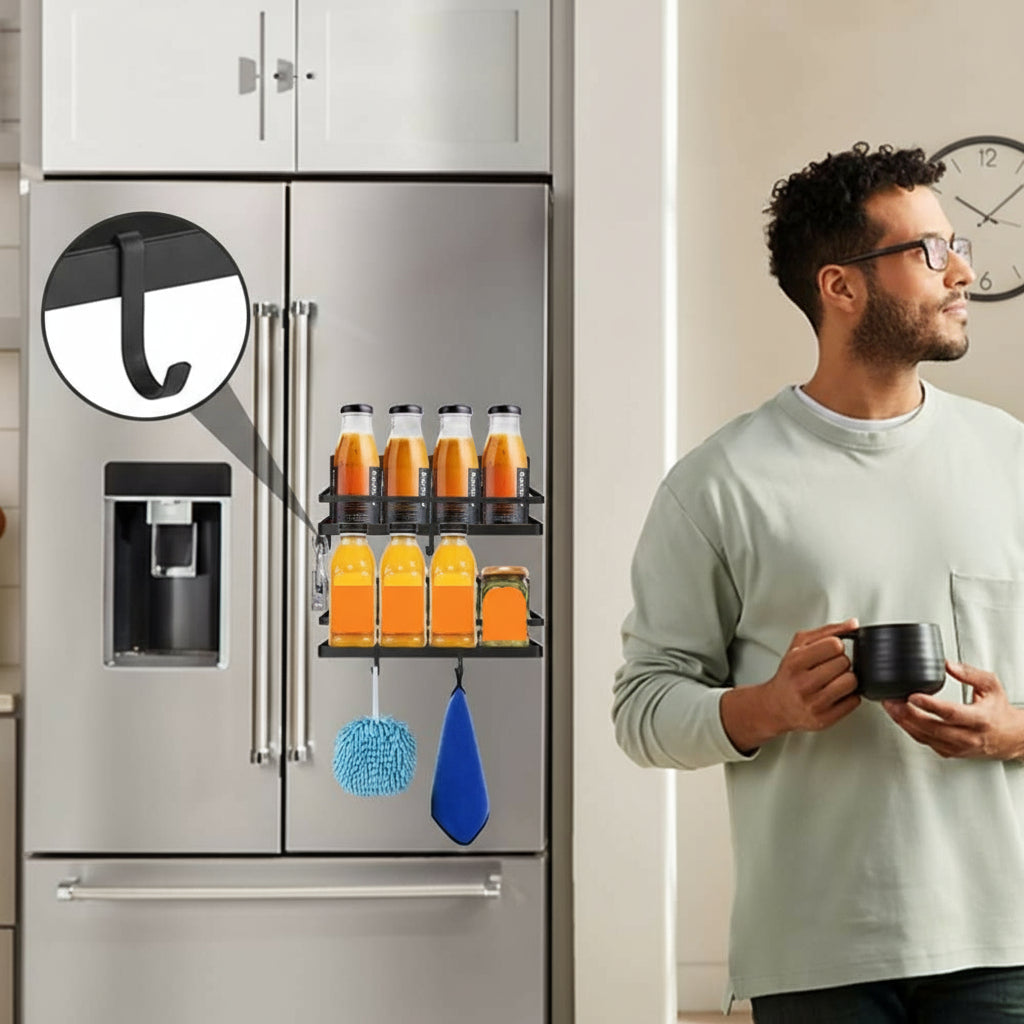 No-Drill Magnetic Spice Rack Set