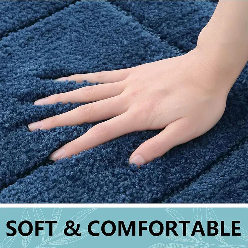 Non-Slip Microfibre Bath Mat – Double-Layer Bath Mat | Absorbent and Soft | Comfortable Mat