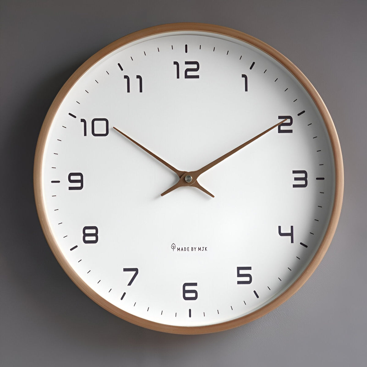 Nordic Round Wooden Wall Clock