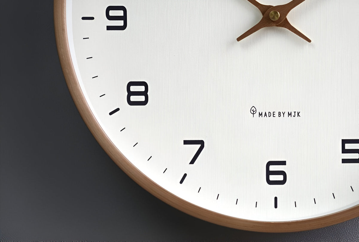 Nordic Round Wooden Wall Clock