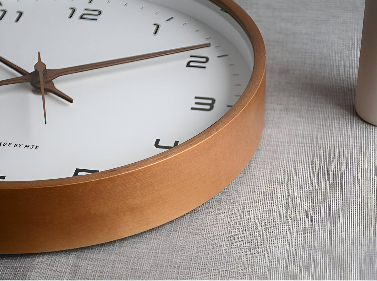 Nordic Round Wooden Wall Clock