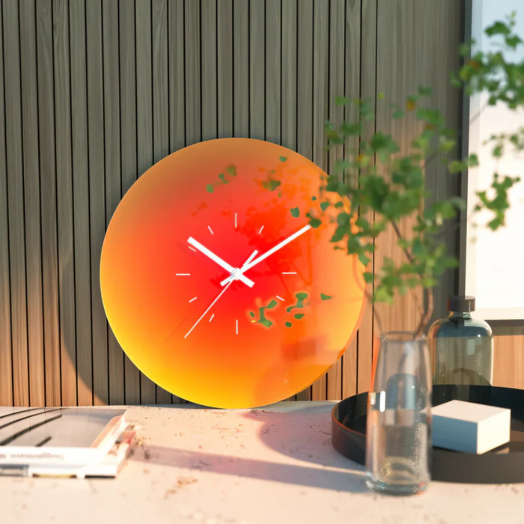 Nordic-Style Glass Face Wall Clock