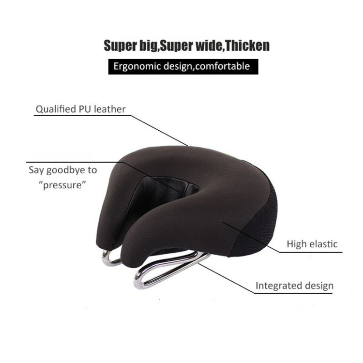 Noseless Mountain Bike Saddle with Thick Soft Padding (Red)