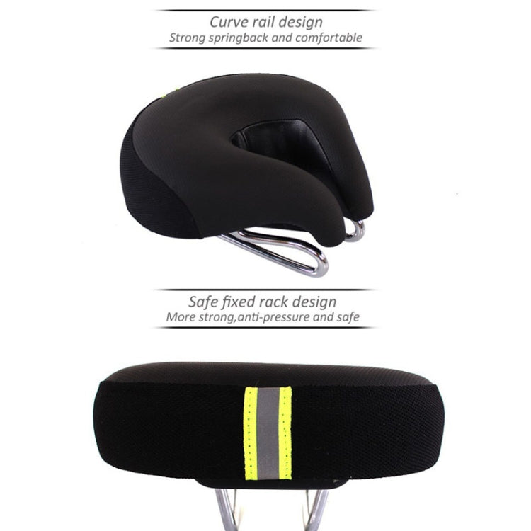 Noseless Mountain Bike Saddle with Thick Soft Padding (Red)