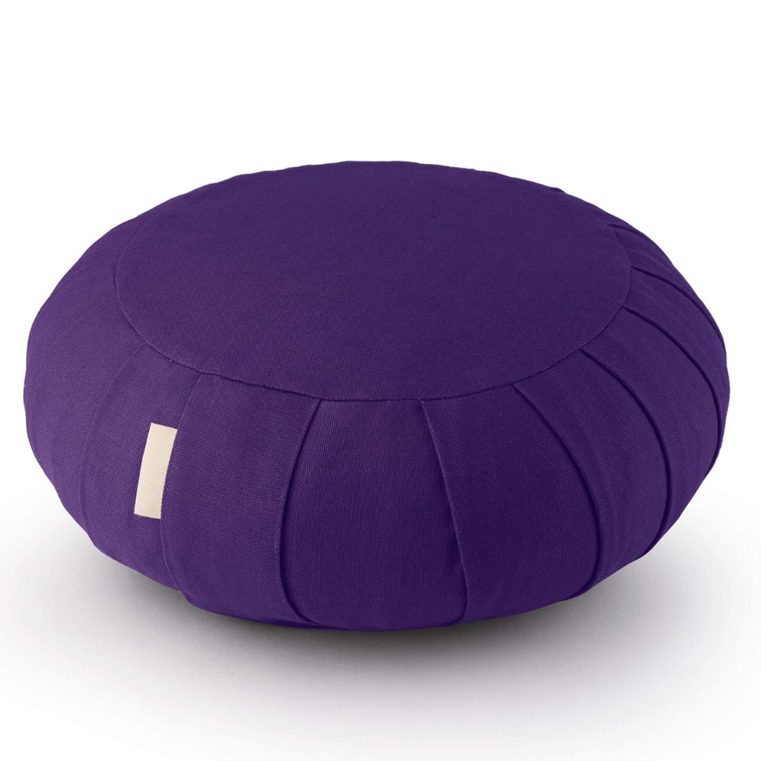 Organic Cotton Meditation Cushion with Buckwheat Hull Filling
