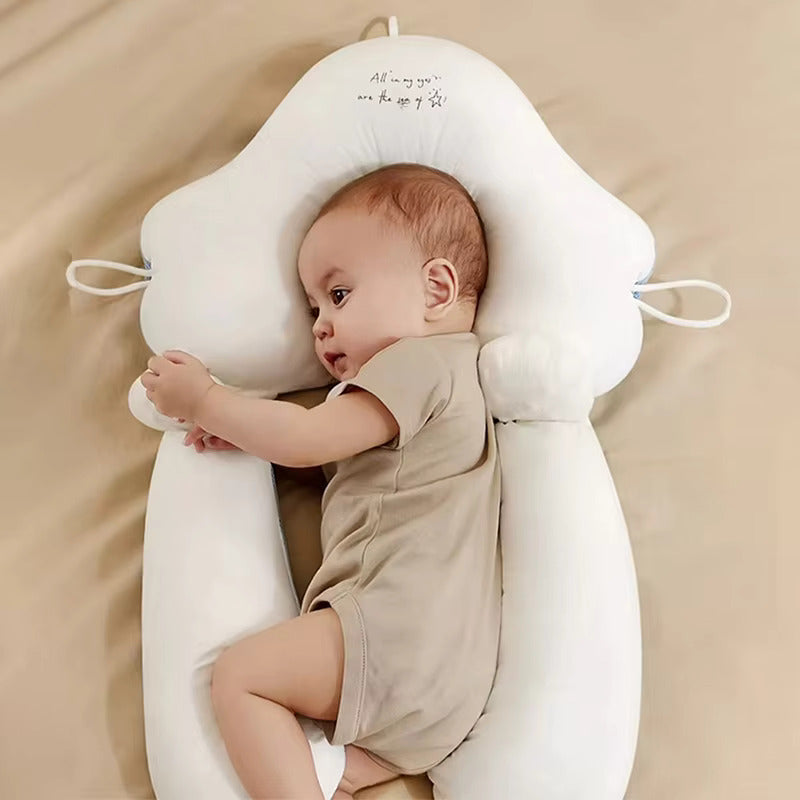 Organic Cotton U-Shaped Orthopedic Infant Pillow – Adjustable Neck Support, 0-24 Months