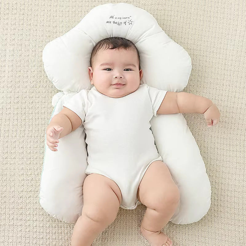 Organic Cotton U-Shaped Orthopedic Infant Pillow – Adjustable Neck Support, 0-24 Months