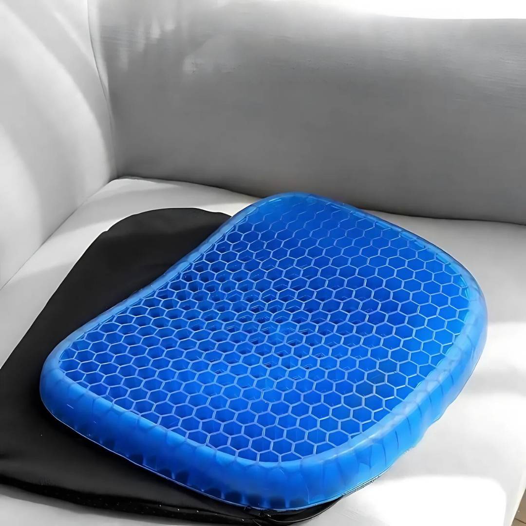 Orthopedic Gel Seat Cushion – Pressure Relief, Tailbone and Lumbar Support for Office Chair, Car, and Wheelchair