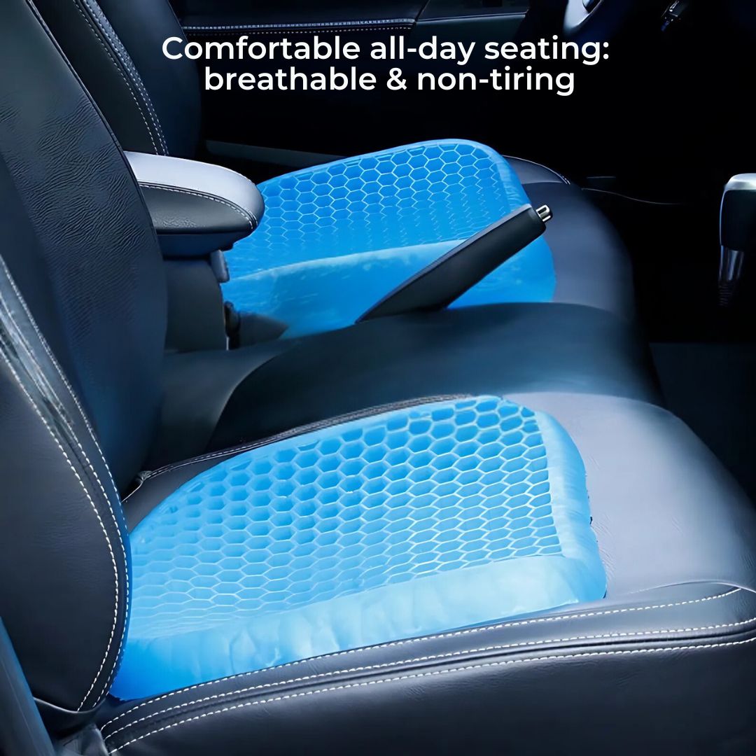 Orthopedic Gel Seat Cushion – Pressure Relief, Tailbone and Lumbar Support for Office Chair, Car, and Wheelchair