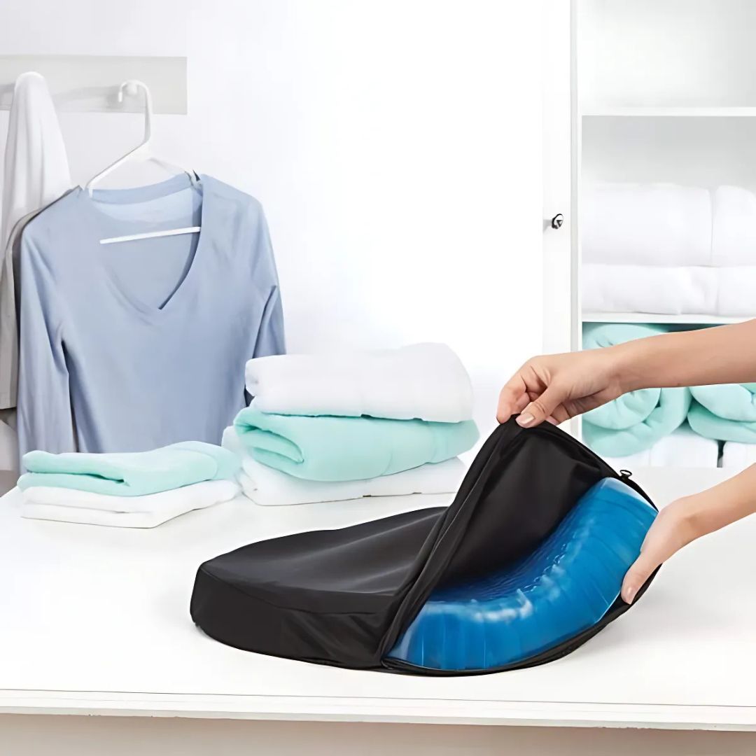 Orthopedic Gel Seat Cushion – Pressure Relief, Tailbone and Lumbar Support for Office Chair, Car, and Wheelchair