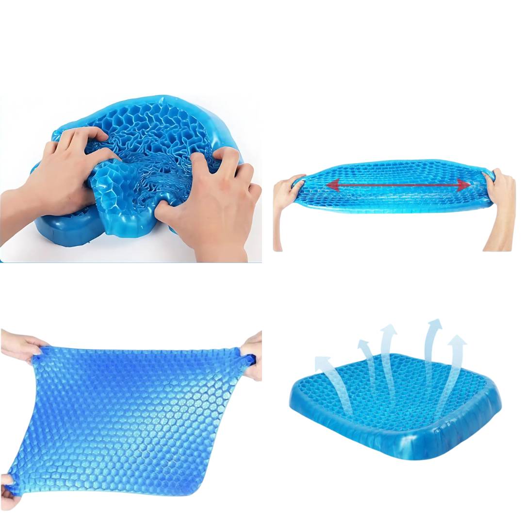 Orthopedic Gel Seat Cushion – Pressure Relief, Tailbone and Lumbar Support for Office Chair, Car, and Wheelchair