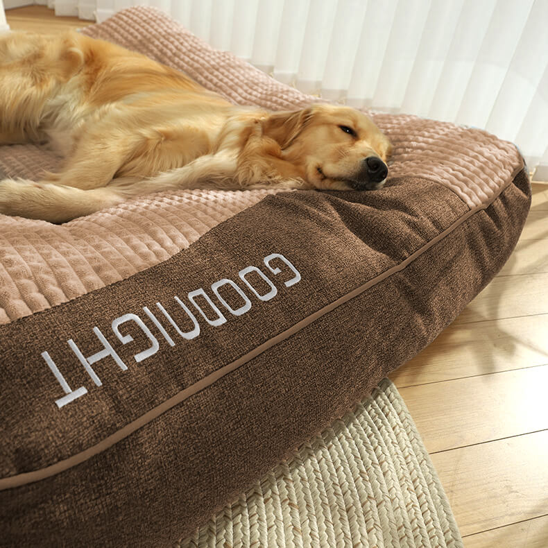 Orthopedic Memory Foam Dog Bed with Headrest