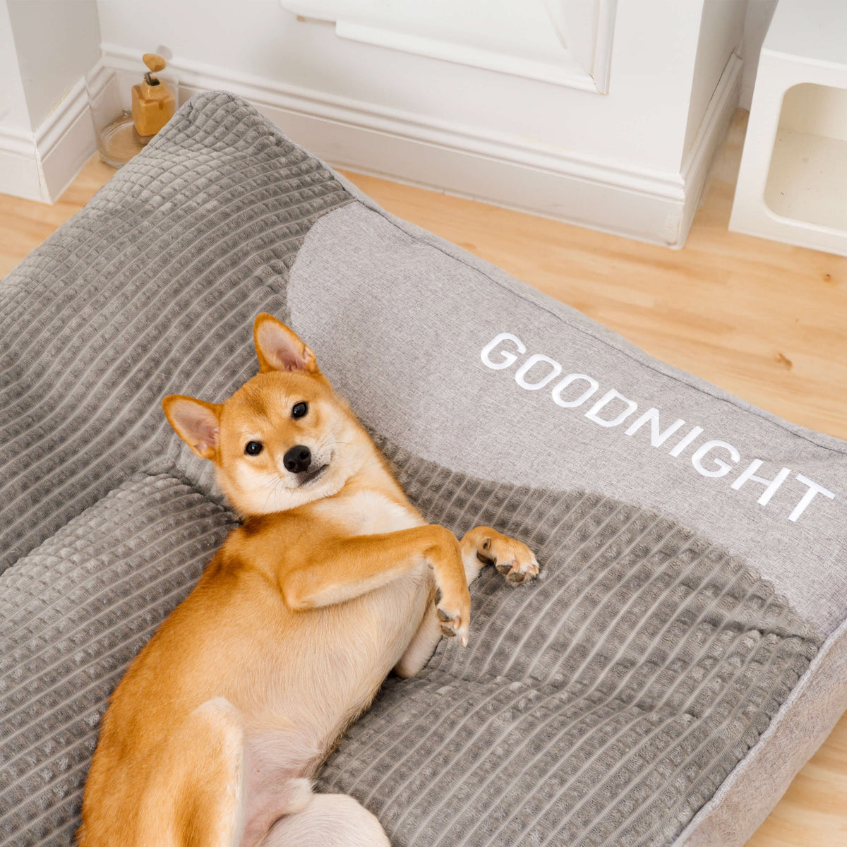 Orthopedic Memory Foam Dog Bed with Headrest