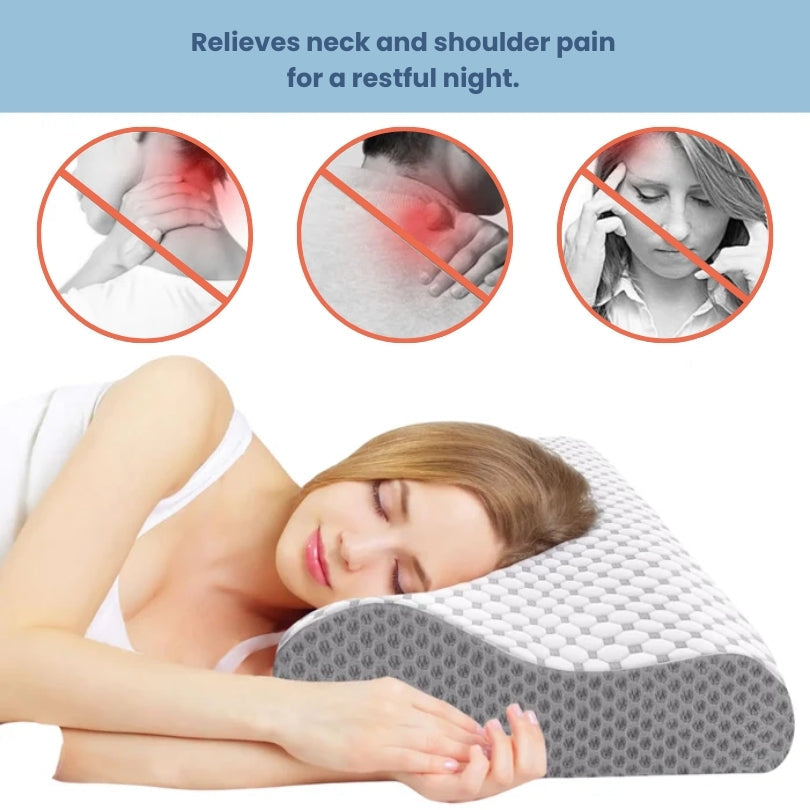 Orthopedic Memory Foam Pillow - Neck & Spine Support for Deeper Sleep