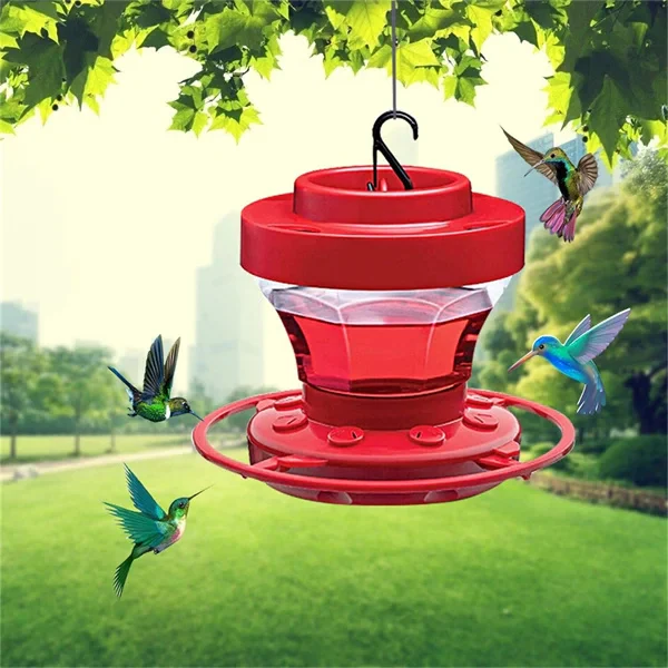 Outdoor Hanging Bee-Proof Hummingbird Feeder with Perch