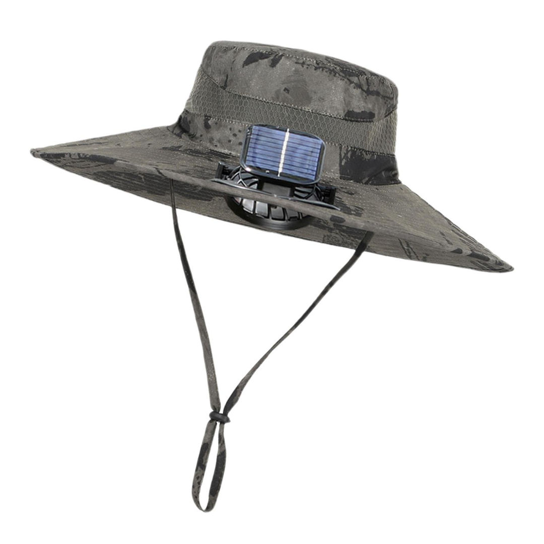 Outdoor Sun Hat with Built-In Fan