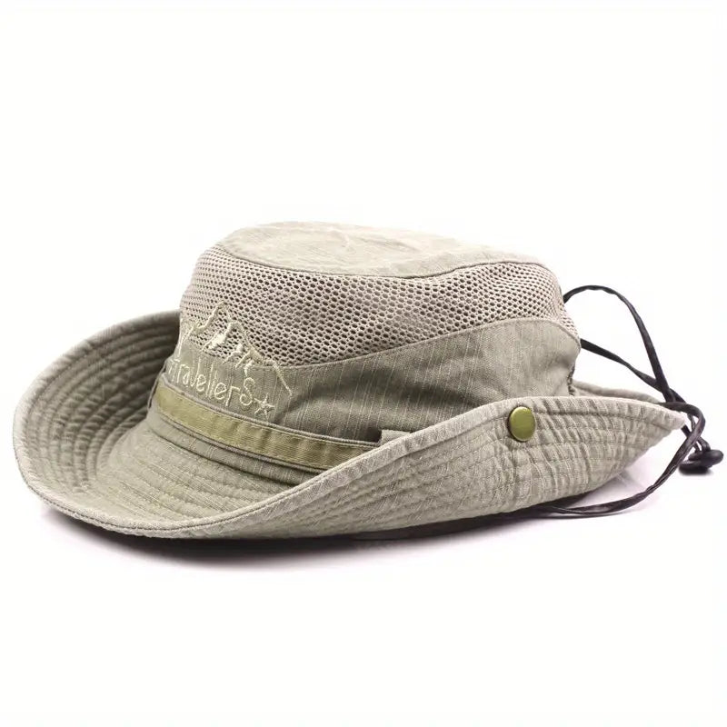 Outdoor Sun Hat with UV Protection - Adjustable Straps
