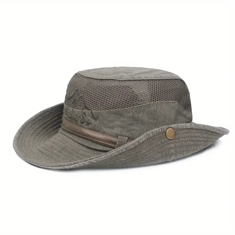 Outdoor Sun Hat with UV Protection - Adjustable Straps