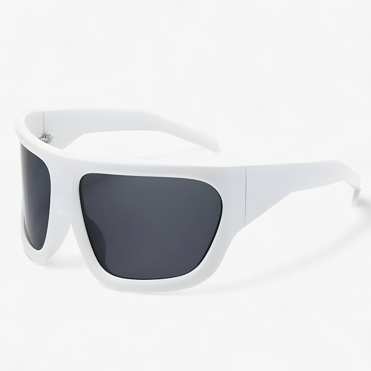 Oversized Steampunk Sports Sunglasses with Curved Design