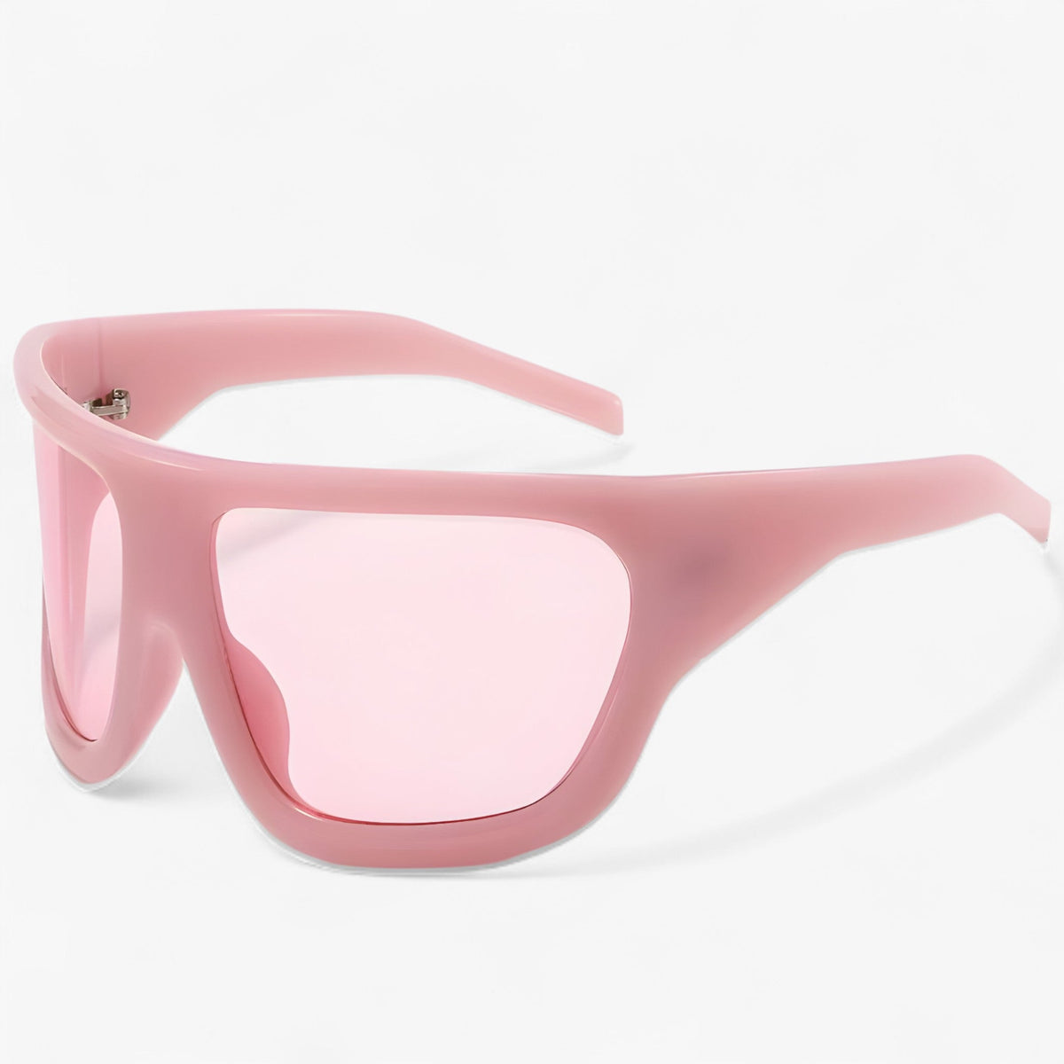 Oversized Steampunk Sports Sunglasses with Curved Design