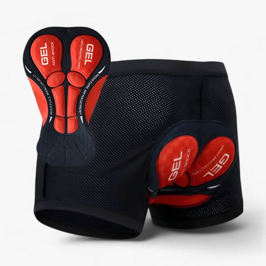 Padded Motorcycle Shorts with 5D Gel Pad Design for Comfort