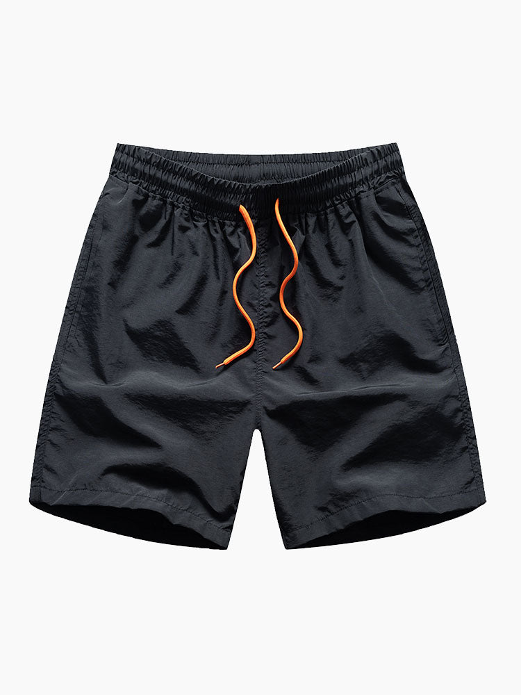 Palm Print Shirt and Swim Shorts Set – Regular Fit Casual Summer Outfit