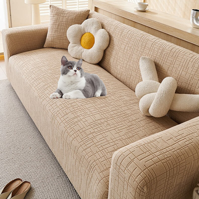 Pet Anti-Scratch Stretch Jacquard Sofa Slipcover