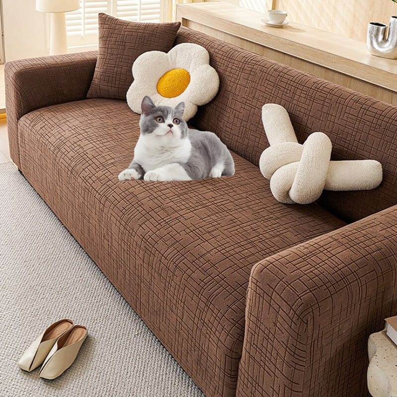 Pet Anti-Scratch Stretch Jacquard Sofa Slipcover