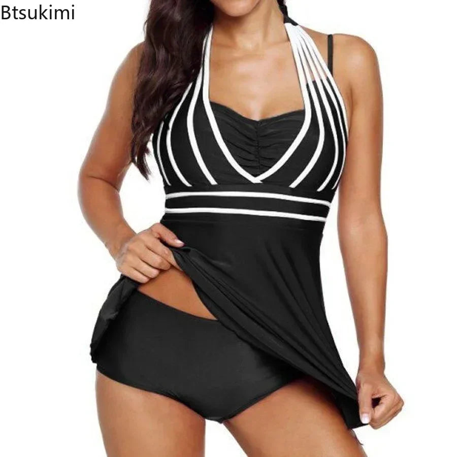 Plus Size Swim Dress with Built-in Shorts