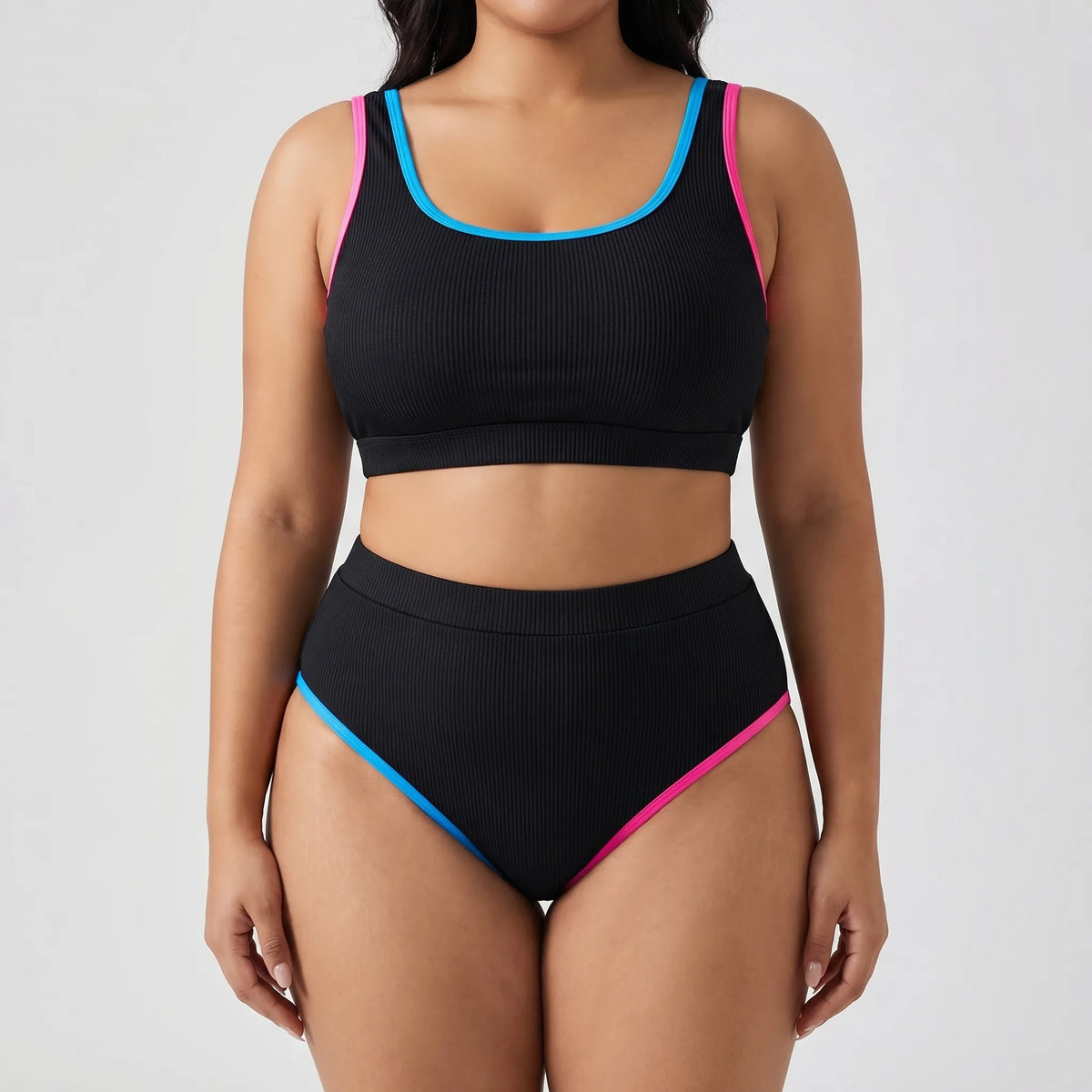 Plus Size Tie-Dye Two-Piece Bikini