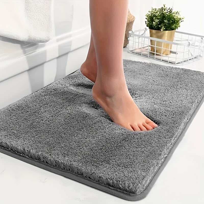Plush Bath Mat with Non-Slip Backing – Quick-Drying and Absorbent