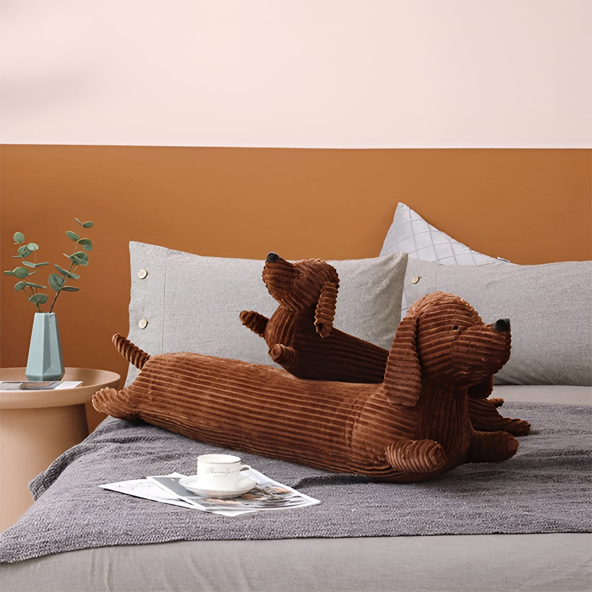 Plush Ergonomic Dachshund Pillow