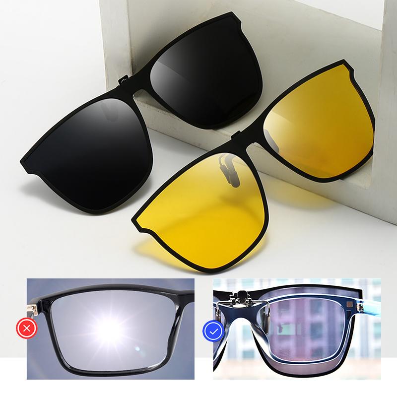Polarized Flip-Up Clip-On Sunglasses