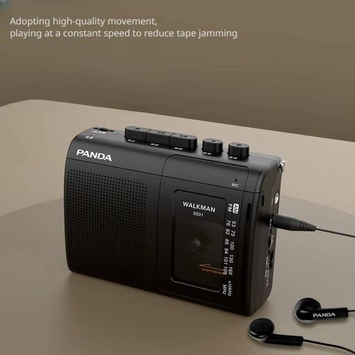Portable AM/FM Cassette Recorder with Dual Power