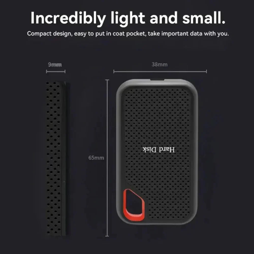 Portable External SSD Drive - High-Speed Data Transfer, Shockproof Storage