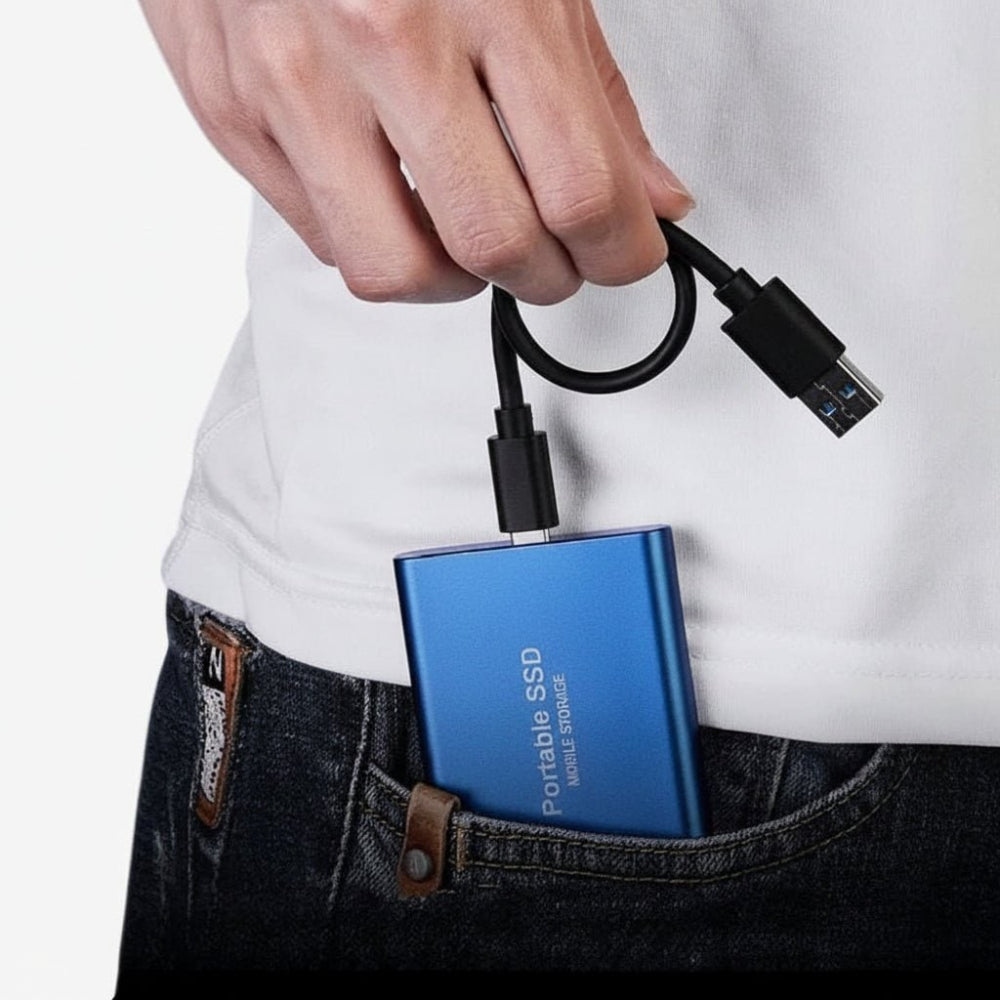 Portable External SSD with Fast USB 3.1 Transfer – Compact Storage for Backups
