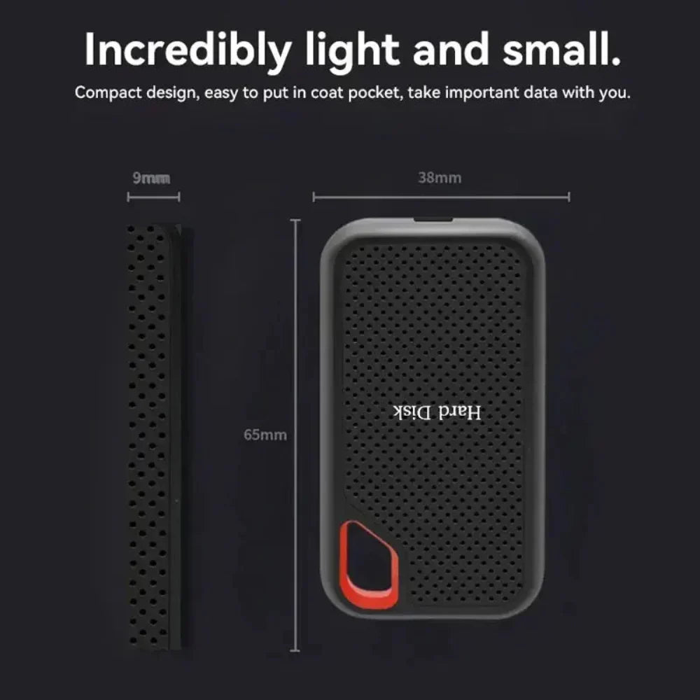 Portable External SSD with High-Speed Data Transfer and Shockproof Storage