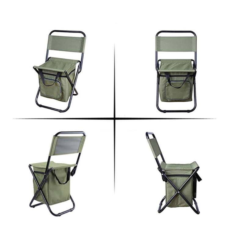 Portable Folding Camping Chair with Cooler Bag