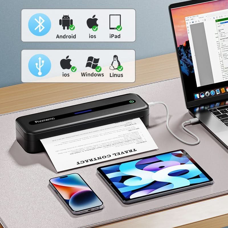 Portable Inkless Thermal Printer for Phone & Laptop