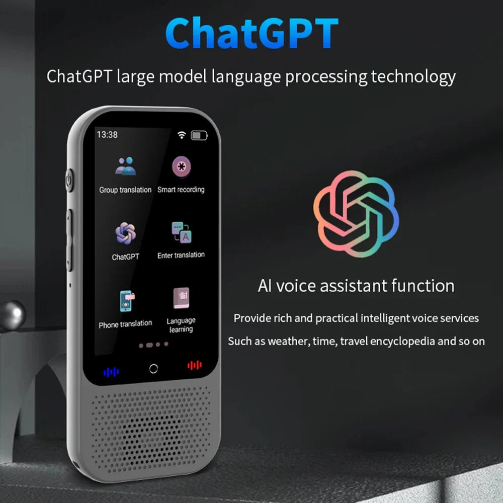 Portable Voice Translator with 138 Languages and Offline Support