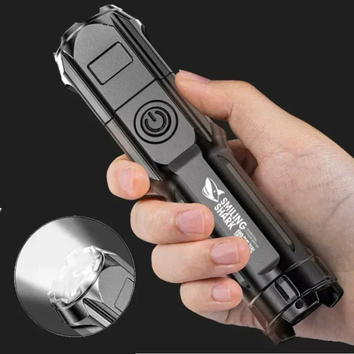 Powerful Rechargeable LED Flashlight – 10,000 Lumens for Camping and Emergencies