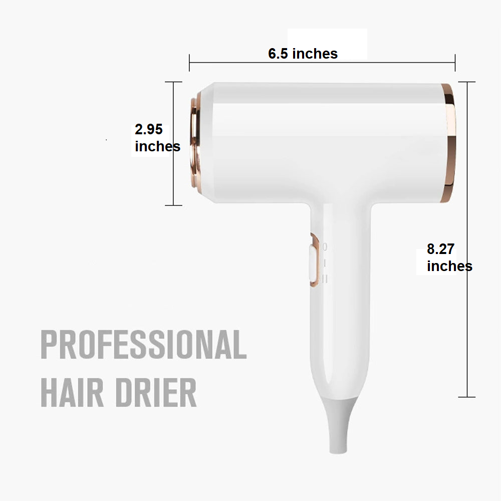Professional 2400W Negative Ion Hair Dryer with Hot and Cold Air for Salon Results