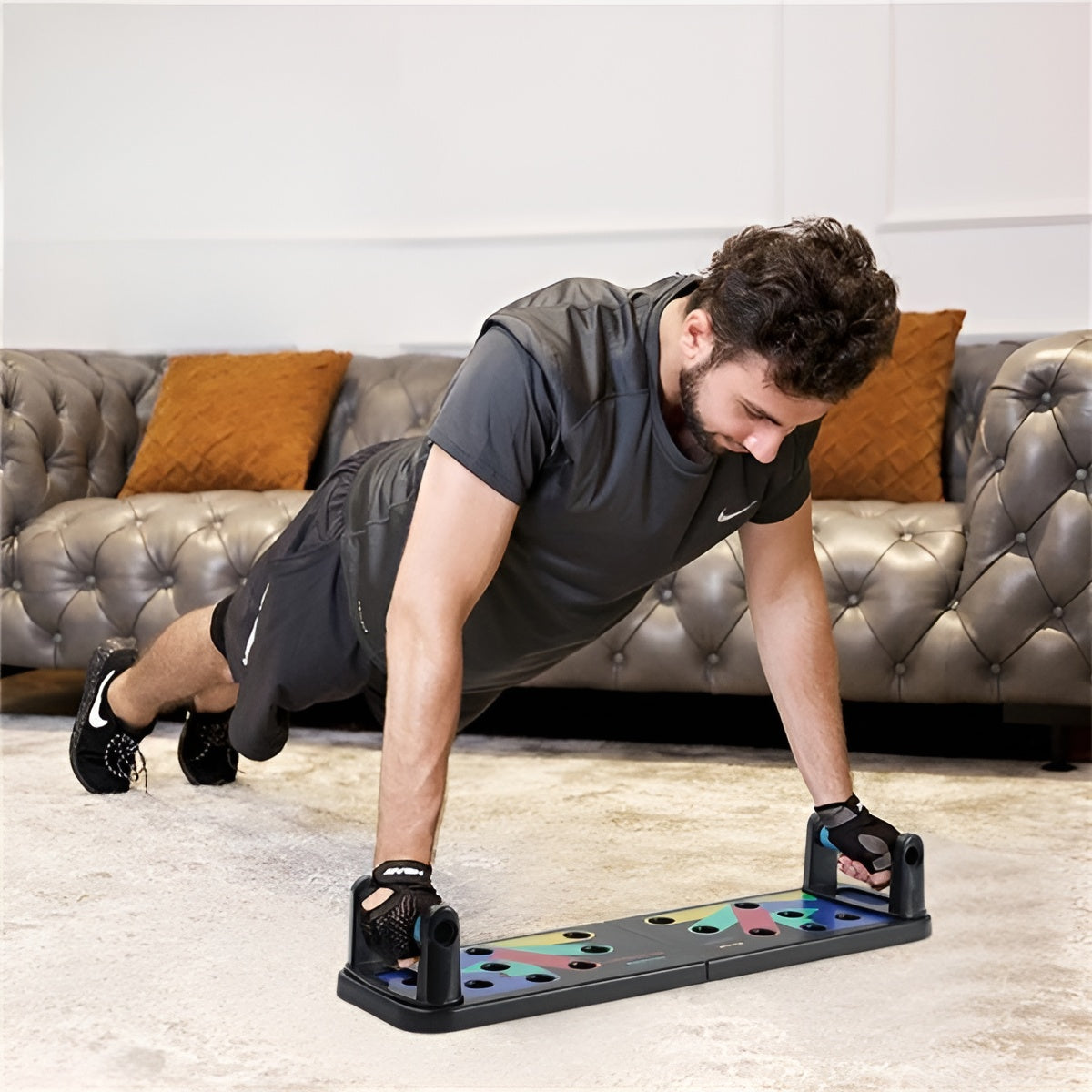 Professional Color-Coded Foldable Push-Up Board for Targeted Muscle Training