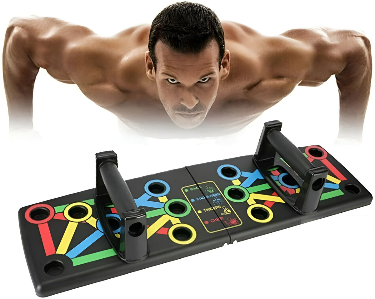 Professional Color-Coded Foldable Push-Up Board for Targeted Muscle Training