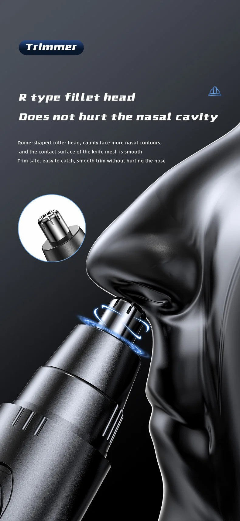 Professional Rechargeable Nose and Ear Hair Trimmer