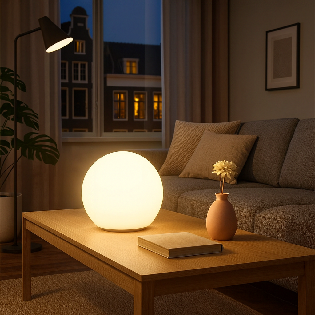 Rechargeable Cordless Spherical LED Ambient Table Lamp