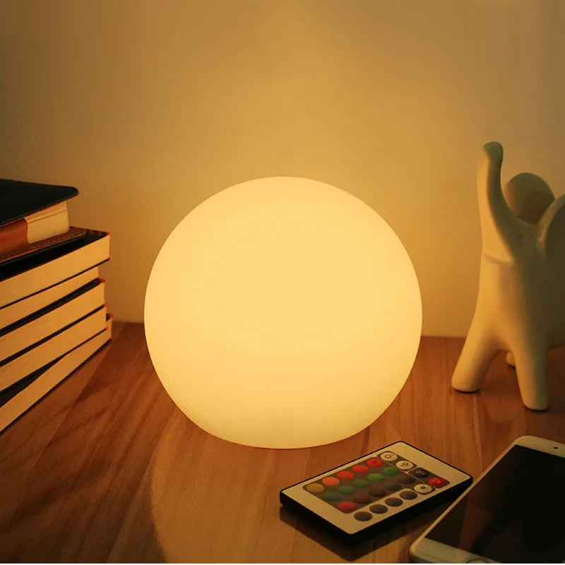 Rechargeable Cordless Spherical LED Ambient Table Lamp