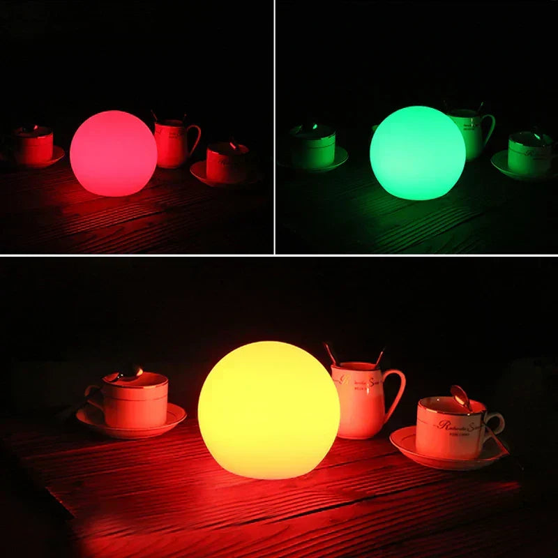 Rechargeable Cordless Spherical LED Ambient Table Lamp