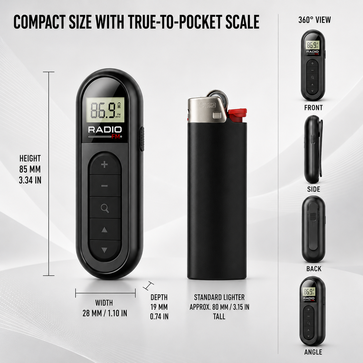 Rechargeable Pocket FM Radio