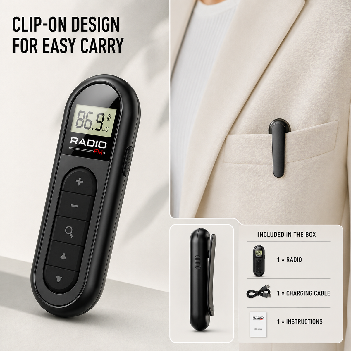 Rechargeable Pocket FM Radio